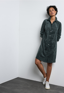 Cord-Kleid - hunter green