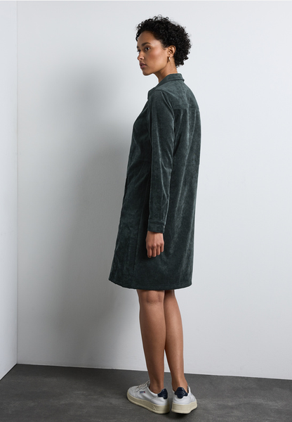 Cord-Kleid - hunter green