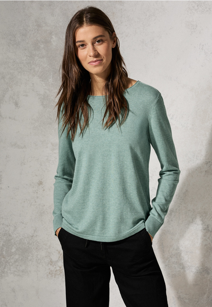 Feinstrickpullover - glaced green melange