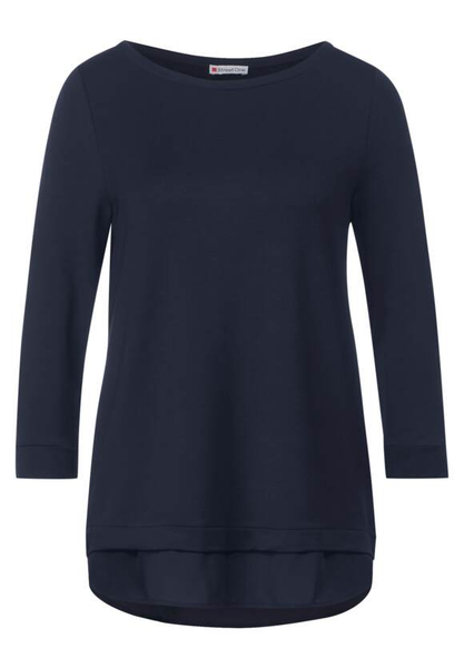 T-Shirt im Lagenlook - deep blue