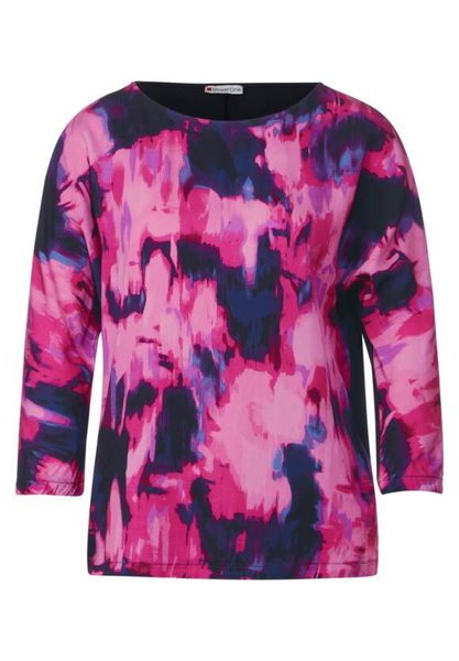 Shirt im Materialmix - bright cozy pink