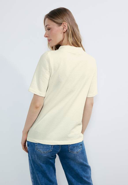 Seersucker T-Shirt - vanilla white