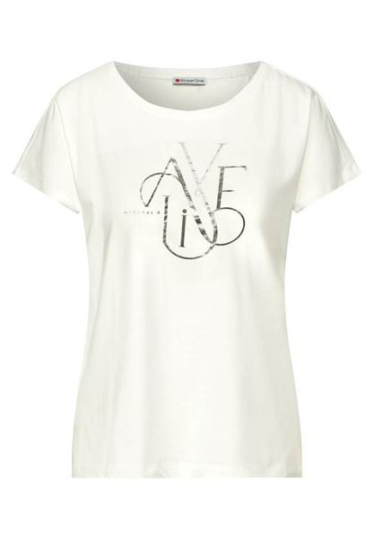 T-Shirt mit Wording - off white