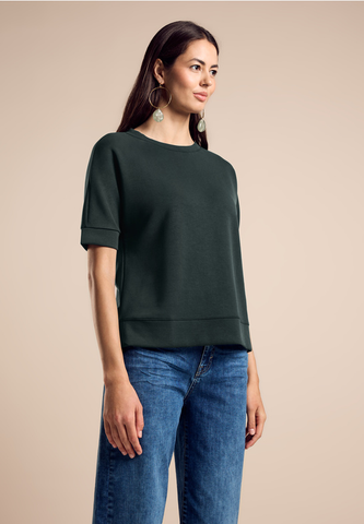 T-Shirt im Silk-Look - hunter green