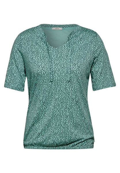 Tunikashirt mit Print - adriatic green