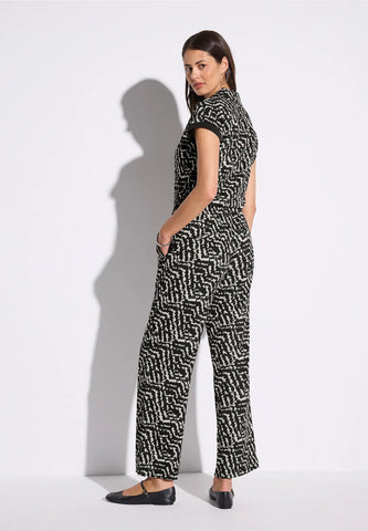 Gemusterter Jumpsuit - black