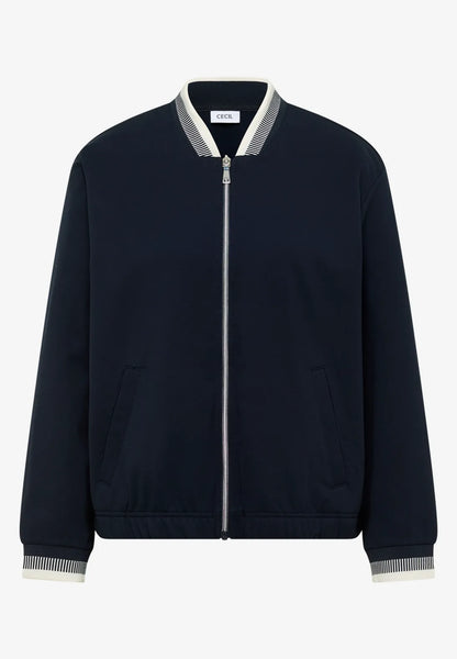 Blouson aus Jersey mit Knontrastdetails