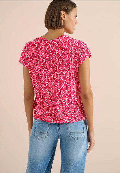 Kurzarm Shirt mit Spitzendetail - glazed apple red