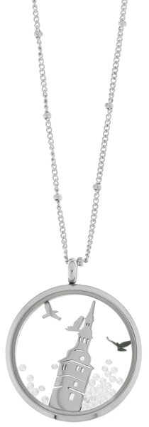 Der Schiefe Turm als Collier, Edelstahl